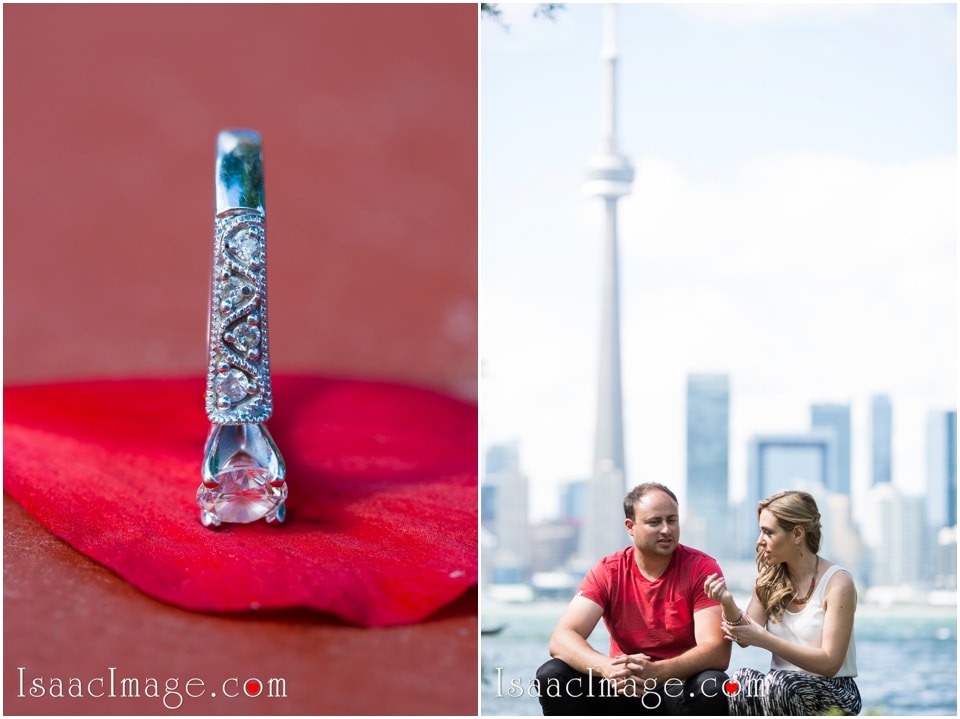 Toronto Island skyline engagement ring